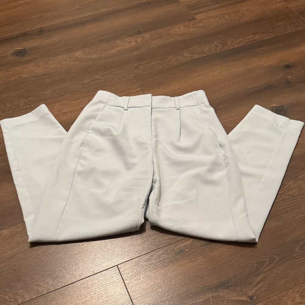 Express High Rise Ankle Pants Women Size 0 Light Blue Dress Pants Work Office